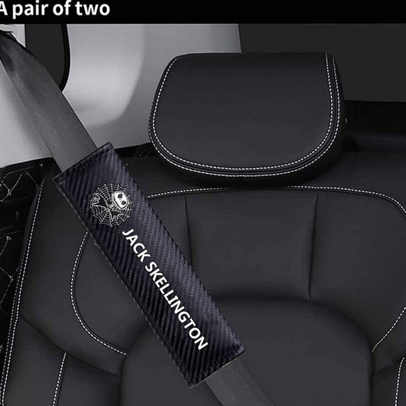 2 Nightmare before Christmas Jack Skellington seatbelt strap covers - Picture 1 of 2